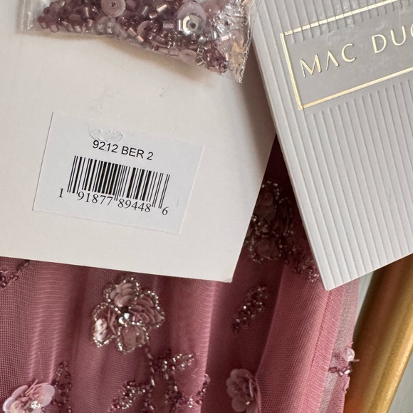 Mac Duggal Pink Embroidered Midi Dress - Picture 6 of 10